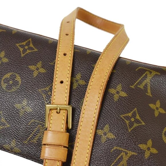 Auth LOUIS VUITTON Logo Trotteur Shoulder Bag Monogram Leather Brown - Picture 10 of 16